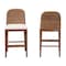 Bali & Pari Nadim Modern Bohemian Natural Seagrass and Acacia Wood 2-Piece Counter Stool Set, PR 242-2PC-13488-ZORO - alternate 2